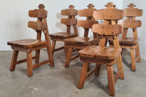 Brutalist dining room chairs