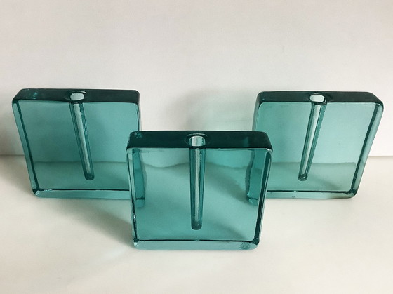 Image 1 of Vintage Danish Design Solifleur Vases Glass 1970s