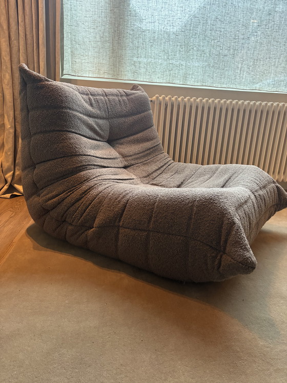 Image 1 of Ligne Roset Togo Fauteuil - donker bruin bouclé