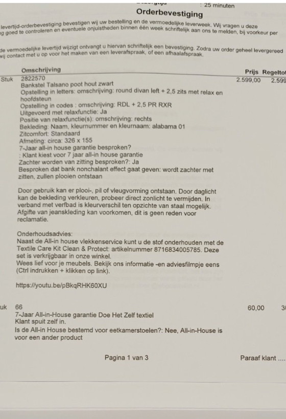 Image 1 of Talsano reclining sofa Bouman and Potter