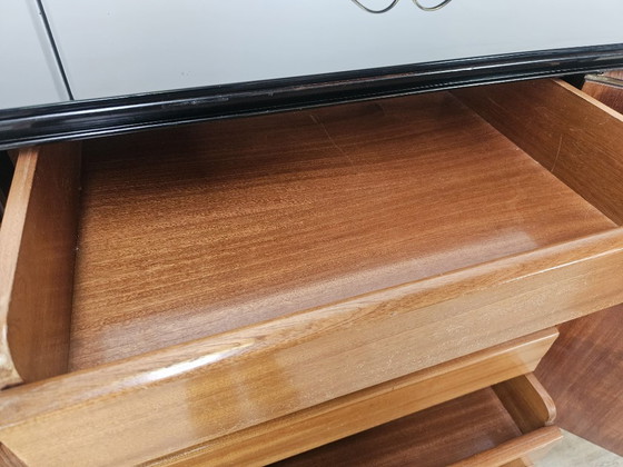 Vittorio Dassi Rosewood Credenza With Black Glass Top, Italian 1940 – Vittorio Dassi Mobili Moderni (photo 21 of 36)