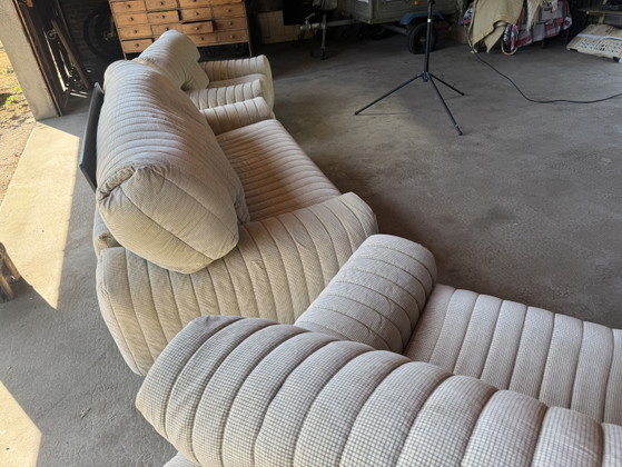 Raro set da soggiorno vintage Ligne Roset – Prodotto in Francia – Divano e 2 poltrone – Anni '70/'80 (photo 15 of 15)