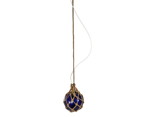Lampada a sospensione vintage a forma di palla da pescatore in vetro (o galleggiante in vetro) degli anni '60.