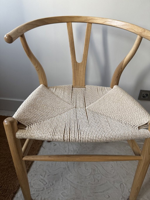 Sedie da pranzo in legno Wishbone (set di cinque)