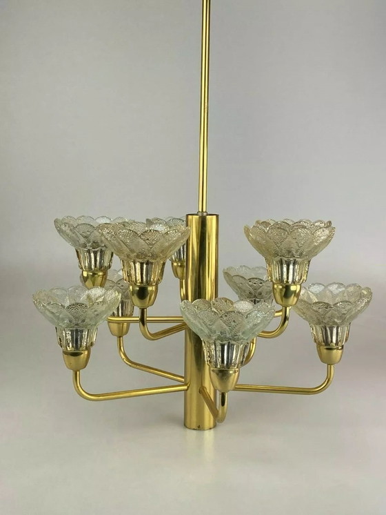 Image 1 of 60s 70s lamp plafondlamp kroonluchter kroonluchter glas space age