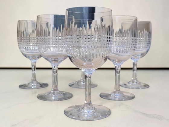 6 crystal water glasses from Baccarat, model Nancy. – Glass & Decanter, Art Deco (photo 6 of 6)