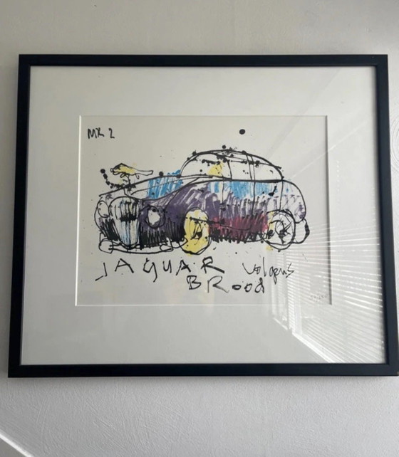 Image 1 of Serigrafía especial Herman Brood MK Jaquar según Brood, edición limitada 57/250.