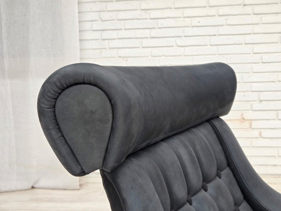 Image 1 of 1970er Jahre, dänisches Design von Illum Wikkelsø, neu bezogener Sessel, Leder.