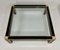 Square Coffee Table in Black Lacquer, Brass and Glass attributed to Pierre Cardin, France, 1970s (photo 4 of 9)