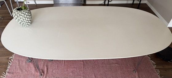 Fritz Hansen Large Dining Table – Metal, Wood (photo 4 of 8)