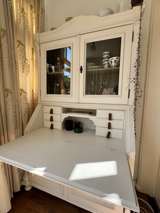 Credenza con tavolo a scomparsa – Credenze con vetrina, Glass, Leather (photo 6 of 11)