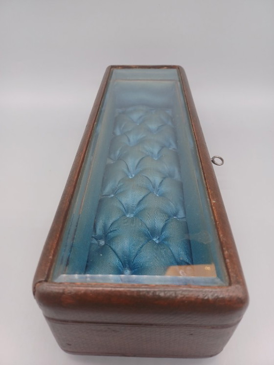 Image 1 of Boîte à Bijoux Ancienne de la Fin du XIXe, Napoléon III, en Cuir