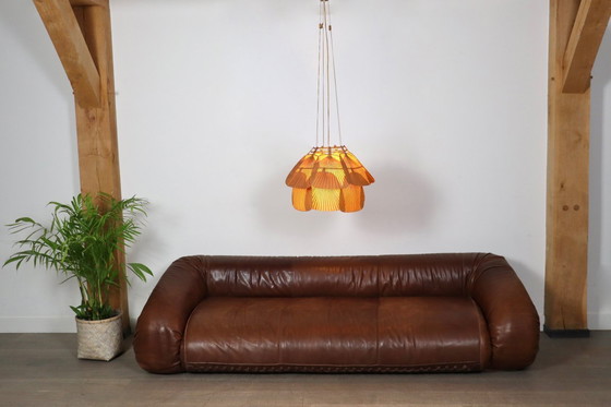 Image 1 of Lámpara de araña Ju-Yon, serie Uchiwa de Ingo Maurer para design m, Alemania, 1973.