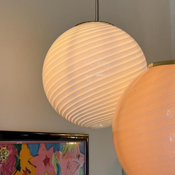 Image 1 of Lampada a sospensione a spirale di Murano, anni '70