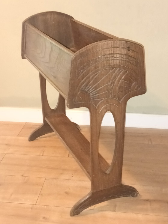 Image 1 of Art nouveau houten plantenbak
