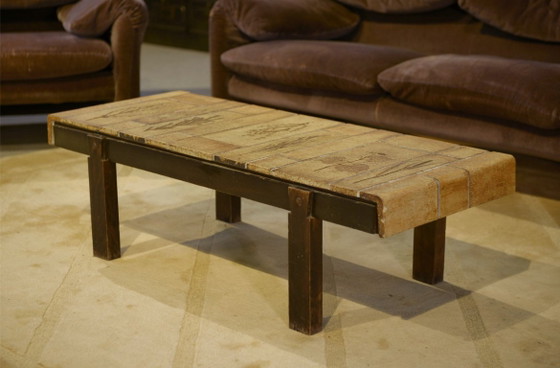 Image 1 of Ceramic coffee table by Roger Capron, Herbier model, 1960s