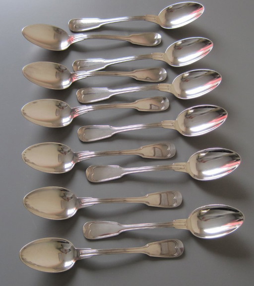 12 forks and 12 spoons silver-plated cutlery