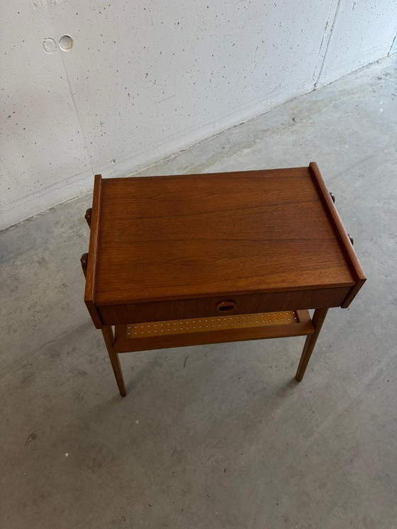 Image 1 of Set: 2 Mid Century Teak Nightstands, Refurbished, AB Carlstrom