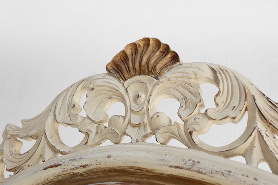 Image 1 of Mid Century - Miroir de coiffeuse en bois français de style baroque