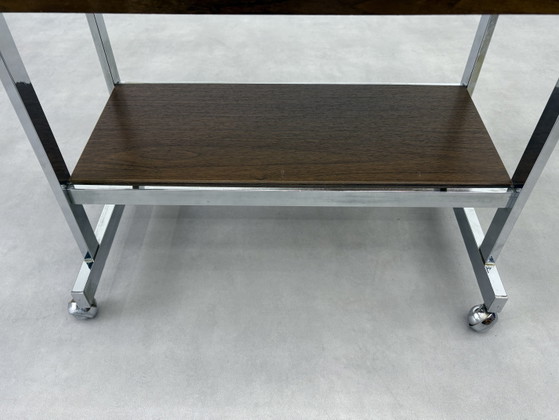 Vintage Trolley / Side Table 60s/70s – Bar carts, Chrome, Wood (photo 10 of 10)