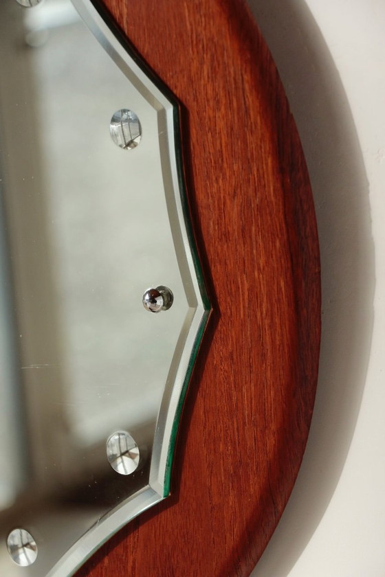 Image 1 of Vintage Round Teak Mirror from the 1960s - 02.10.25.03