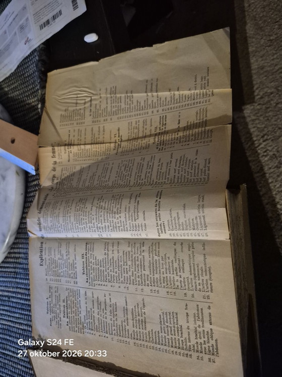 Antico libro medico di riferimento, Libri d'arte, Carta, Tessile, Beige (foto 2 di 15)
