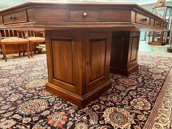 Tavolo da riunione classico inglese con sedie – Set da pranzo, Tessile, Legno (photo 9 of 23)
