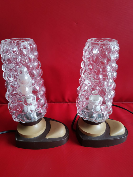 Image 1 of Set of Space Age Bubble bedside lamps
