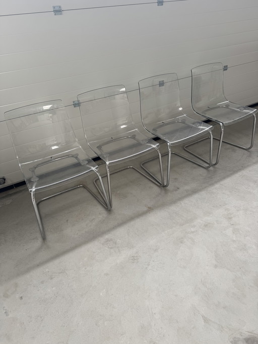 IKEA Tobias stoelen transparant 