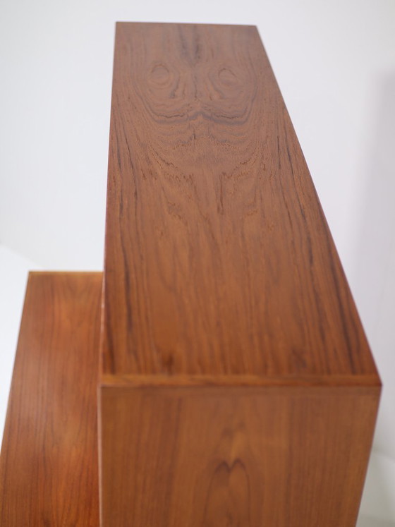 Image 1 of Cassettiera con vetrina Brouer in teak, vintage danese anni '60