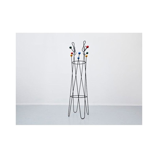 Vintage Coat Rack "Clef de sol" by Roger Ferraud 1950s