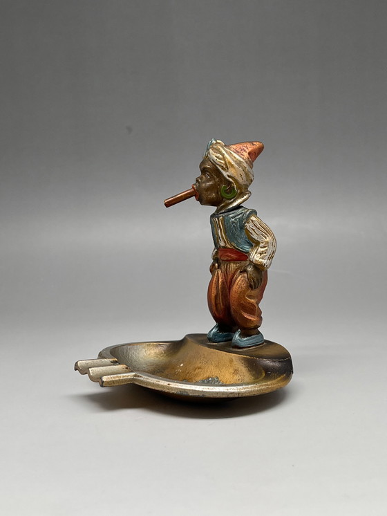 Image 1 of Austrian Bobblehead Figural Ashtray – Made in Austria