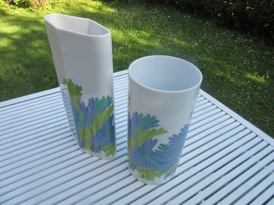 Image 1 of 2 vazen ​​(30 cm en 25 cm) van Rosamunde Nairac Rosenthal Studio Line, modernistisch