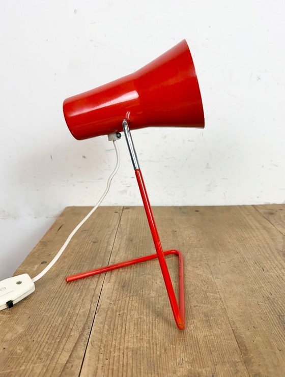 Image 1 of Lampada da tavolo rossa vintage di Josef Hurka per Drupol, anni '60