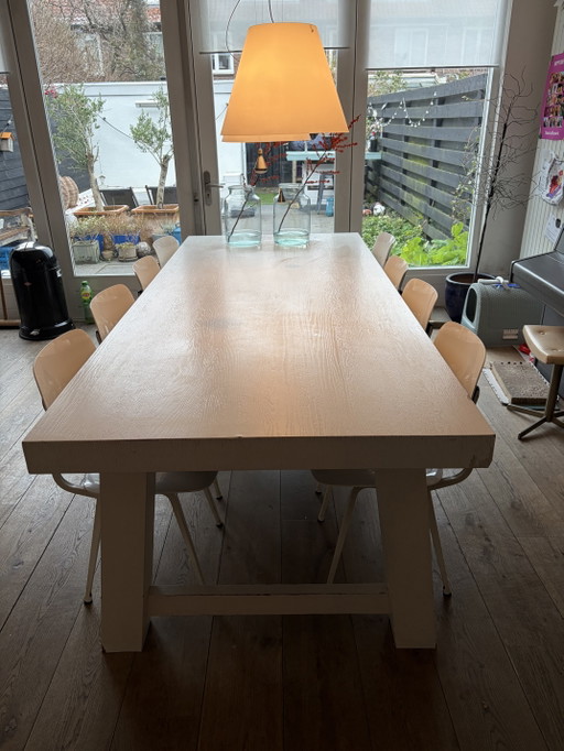 White dining table Big Top, Keijser & Co, 260 x 110 x 78