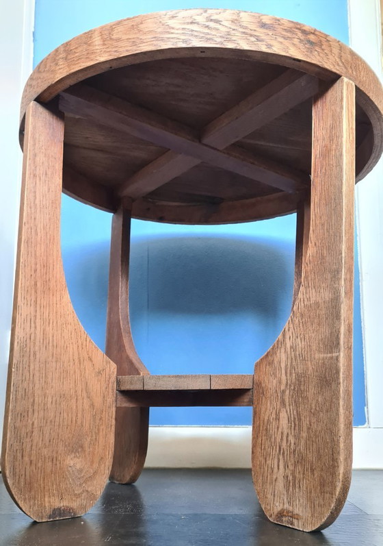 Image 1 of Amsterdam School style side table with star-shaped top