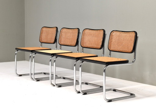 Set di 4 sedie Cesca modello B32 di Marcel Breuer – Italia, anni '70 – eetkamerstoelen, Rattan (photo 2 of 15)