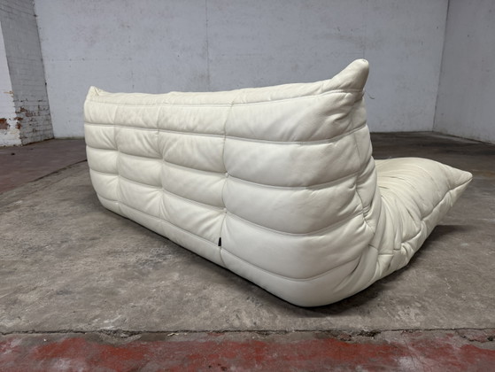 Image 1 of 100% authentieke Ligne Roset Togo 3zit Beige leder TOPstaat!