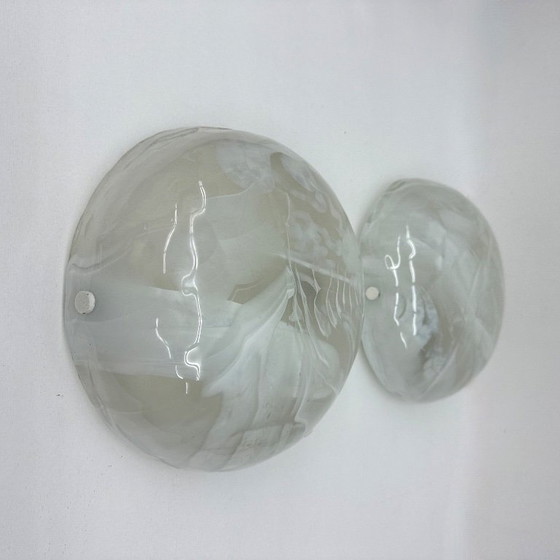 Image 1 of Paire d'encastrés hillebrand en verre de Murano, 1970