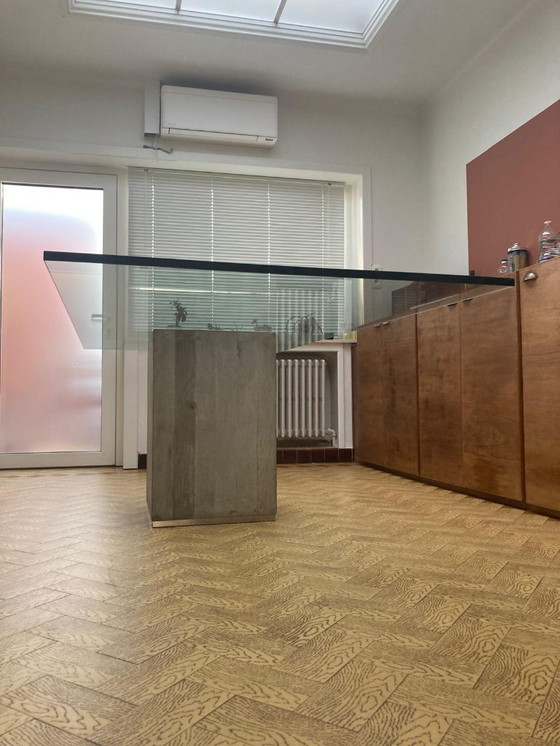 Image 1 of tavolo da pranzo in cemento e vetro di Saporiti, Italia 1960