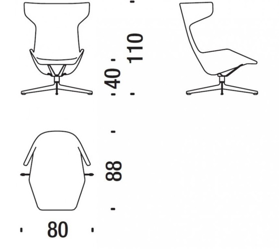 Image 1 of Moroso/Häberli, fauteuil pivotant « Faites une promenade pour une ligne »