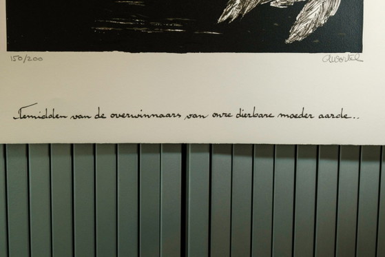 Image 1 of Ans Wortel - Originele, handgesigneerde zeefdruk van de bekende Nederlandse kunstenaar.