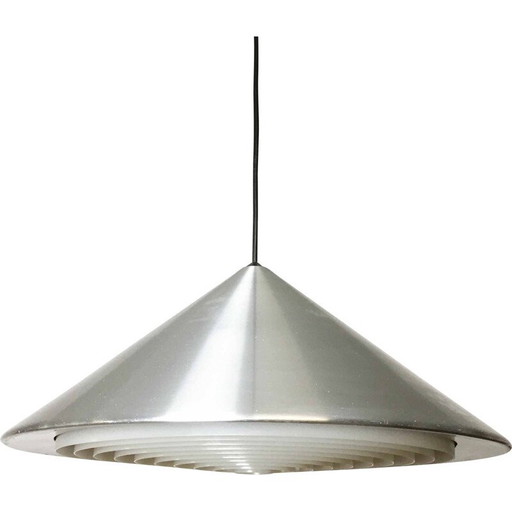 Vintage metalen hanglamp van Jo Hammerborg voor Fog en Morup, Denemarken 1960