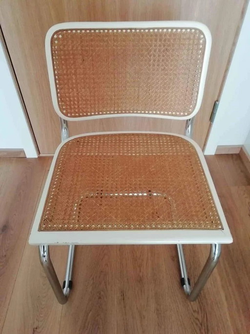 1 von 4 Mid-Century Modern italienischer Marcel Breuer B32 Cesca Stuhl, 70er Jahre