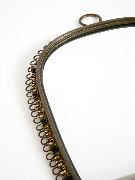 Image 1 of Prachtige messing wandspiegel in mid-century modern stijl van Josef Frank voor Svenskt Tenn Sweden.