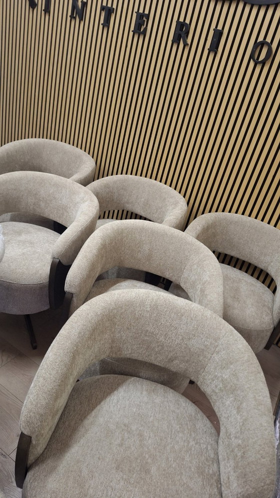 Set di 6 poltrone girevoli modello Pollux di Richmond Interiors – Sedie da pranzo, Textile, Wood (photo 10 of 11)