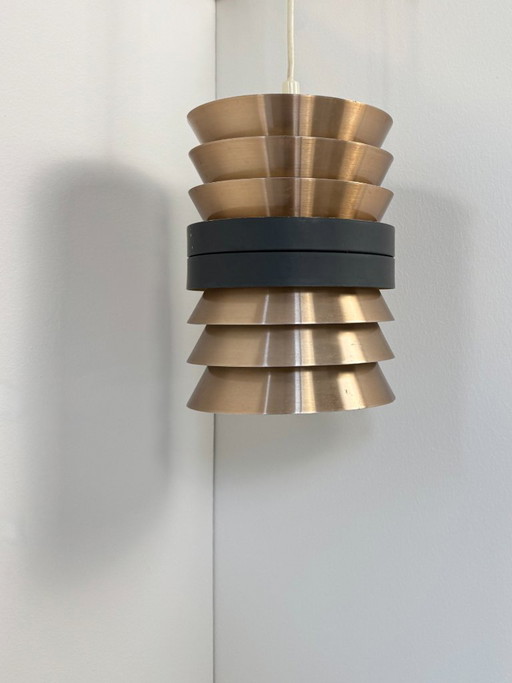 Suspension Doria en cuivre et métal noir mat, Allemagne, 1960