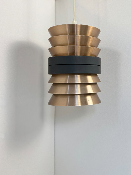 Image 1 of Suspension Doria en cuivre et métal noir mat, Allemagne, 1960