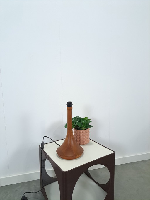 Teak houten lampenvoet vintage