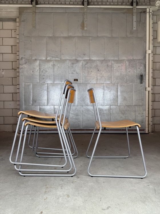 Image 1 of 4x Vintage IKEA School Chairs (Several Present)